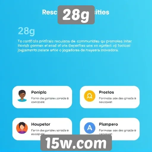 Destaques dos recursos de comunidade em 28g